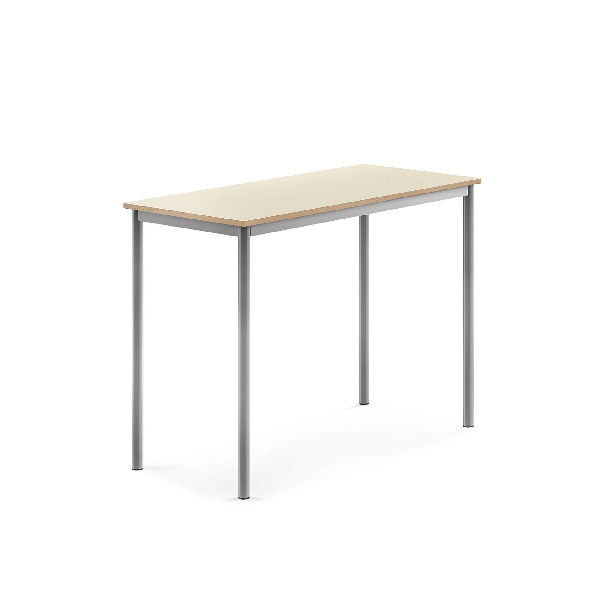 Pöytä BORÅS Korkeapainelaminaatti HPL, 1200x600x900 mm, koivu, hopeanharmaa