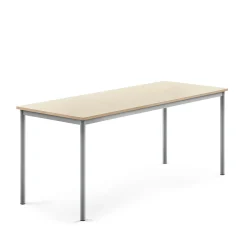 Pöytä BORÅS Korkeapainelaminaatti HPL, 1800x700x720 mm, koivu, hopeanharmaa