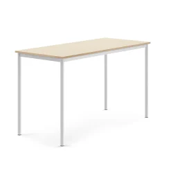Pöytä BORÅS Korkeapainelaminaatti HPL, 1600x700x900 mm, koivu, valkoinen