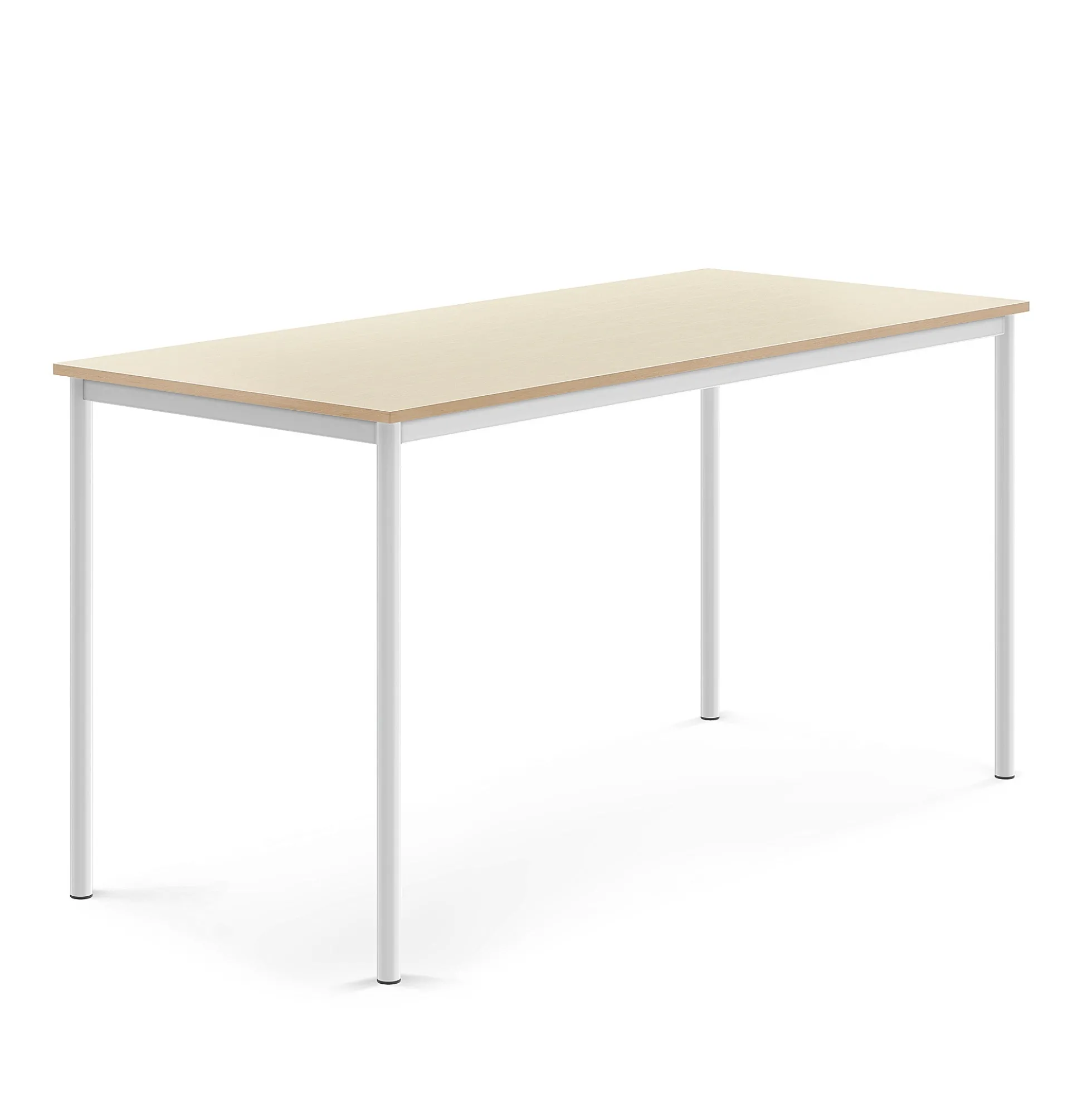 Pöytä BORÅS Korkeapainelaminaatti HPL, 1800x800x900 mm, koivu, valkoinen
