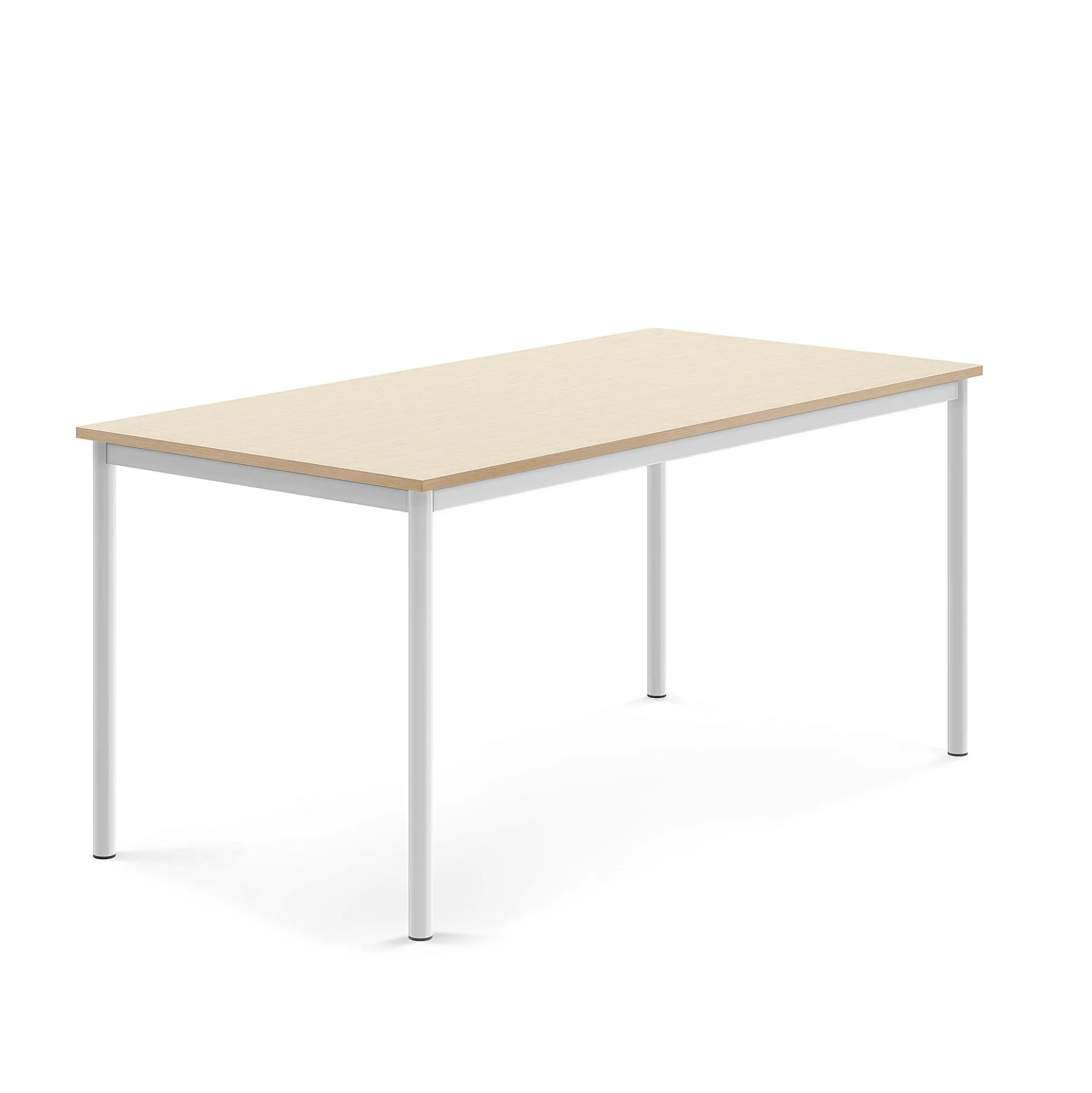 Pöytä BORÅS Korkeapainelaminaatti HPL, 1600x800x720 mm, koivu, valkoinen