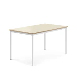 Pöytä BORÅS Korkeapainelaminaatti HPL, 1400x800x720 mm, koivu, valkoinen