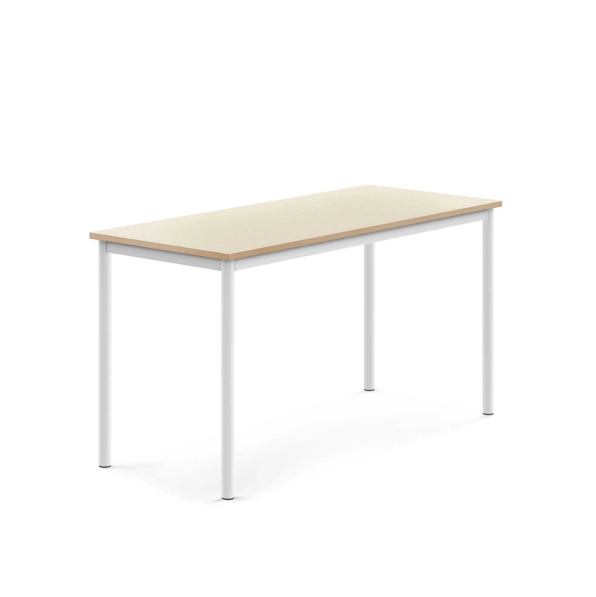 Pöytä BORÅS Korkeapainelaminaatti HPL, 1400x600x720 mm, koivu, valkoinen