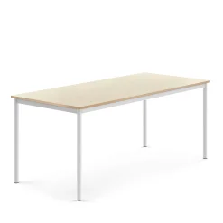 Pöytä BORÅS Korkeapainelaminaatti HPL, 1800x800x720 mm, koivu, valkoinen