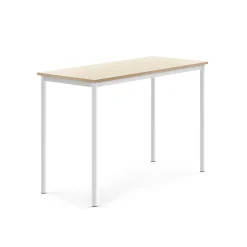 Pöytä BORÅS Korkeapainelaminaatti HPL, 1400x600x900 mm, koivu, valkoinen