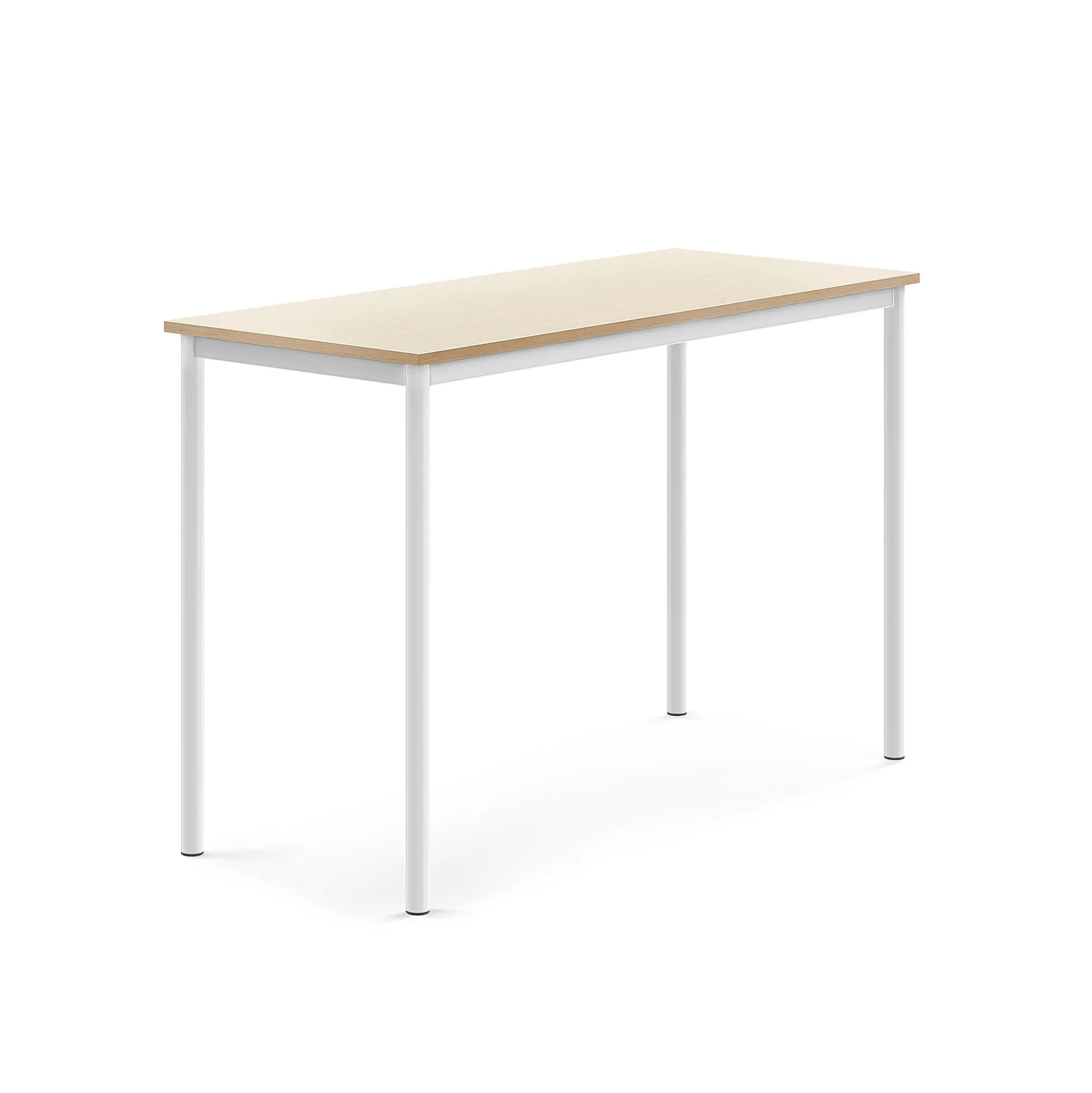 Pöytä BORÅS Korkeapainelaminaatti HPL, 1400x600x900 mm, koivu, valkoinen