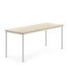 Pöytä BORÅS Korkeapainelaminaatti HPL, 1800x700x720 mm, koivu, valkoinen