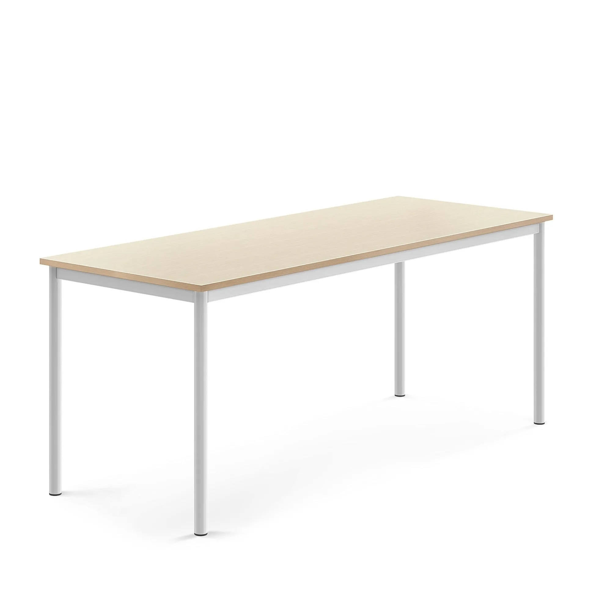 Pöytä BORÅS Korkeapainelaminaatti HPL, 1800x700x720 mm, koivu, valkoinen