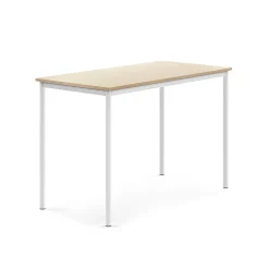 Pöytä BORÅS Korkeapainelaminaatti HPL, 1400x700x900 mm, koivu, valkoinen