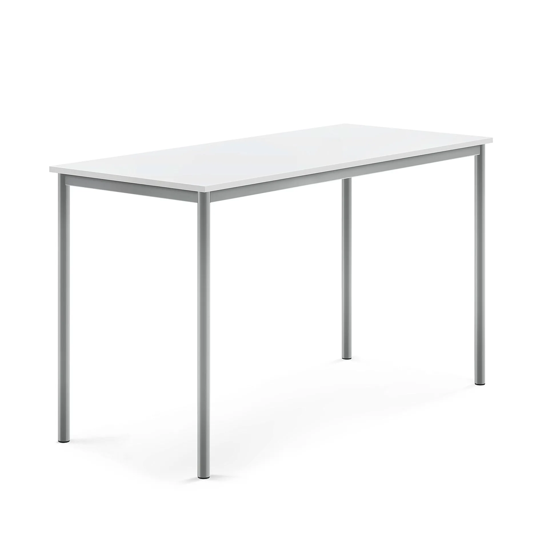 Pöytä BORÅS Korkeapainelaminaatti HPL, 1600x700x900 mm, valkoinen, hopeanharmaa