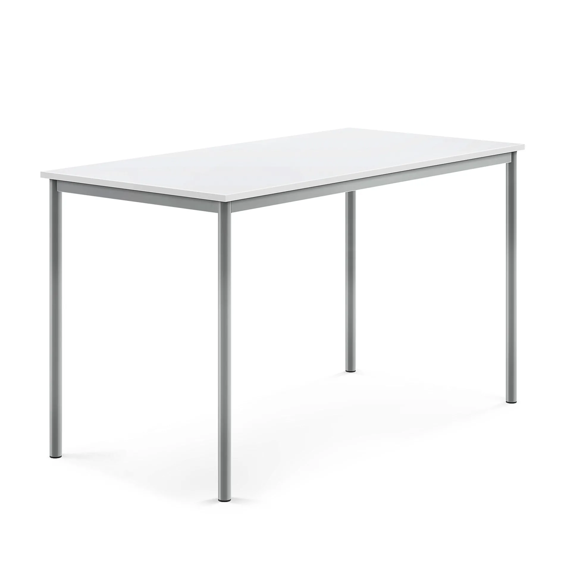 Pöytä BORÅS Korkeapainelaminaatti HPL, 1600x800x900 mm, valkoinen, hopeanharmaa