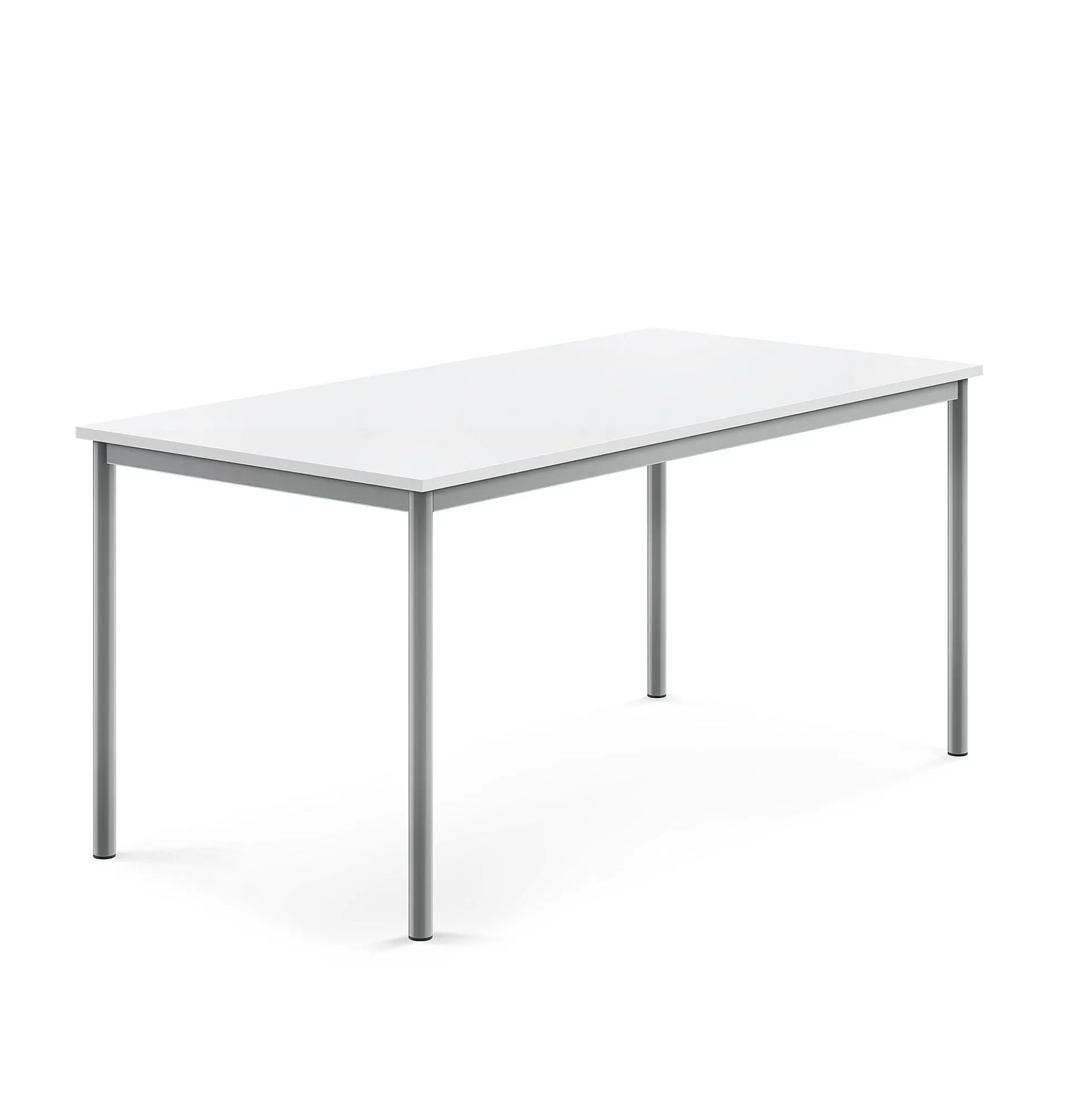 Pöytä BORÅS Korkeapainelaminaatti HPL, 1600x800x720 mm, valkoinen, hopeanharmaa