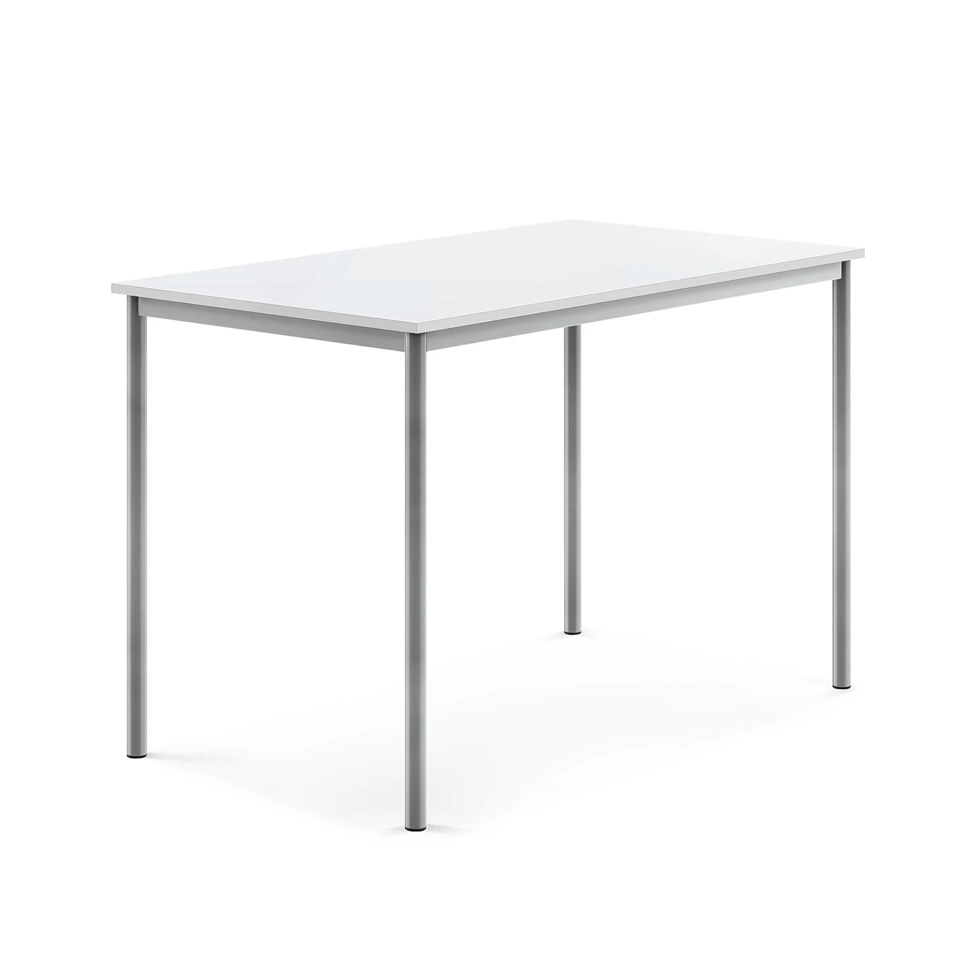Pöytä BORÅS Korkeapainelaminaatti HPL, 1400x800x900 mm, valkoinen, hopeanharmaa
