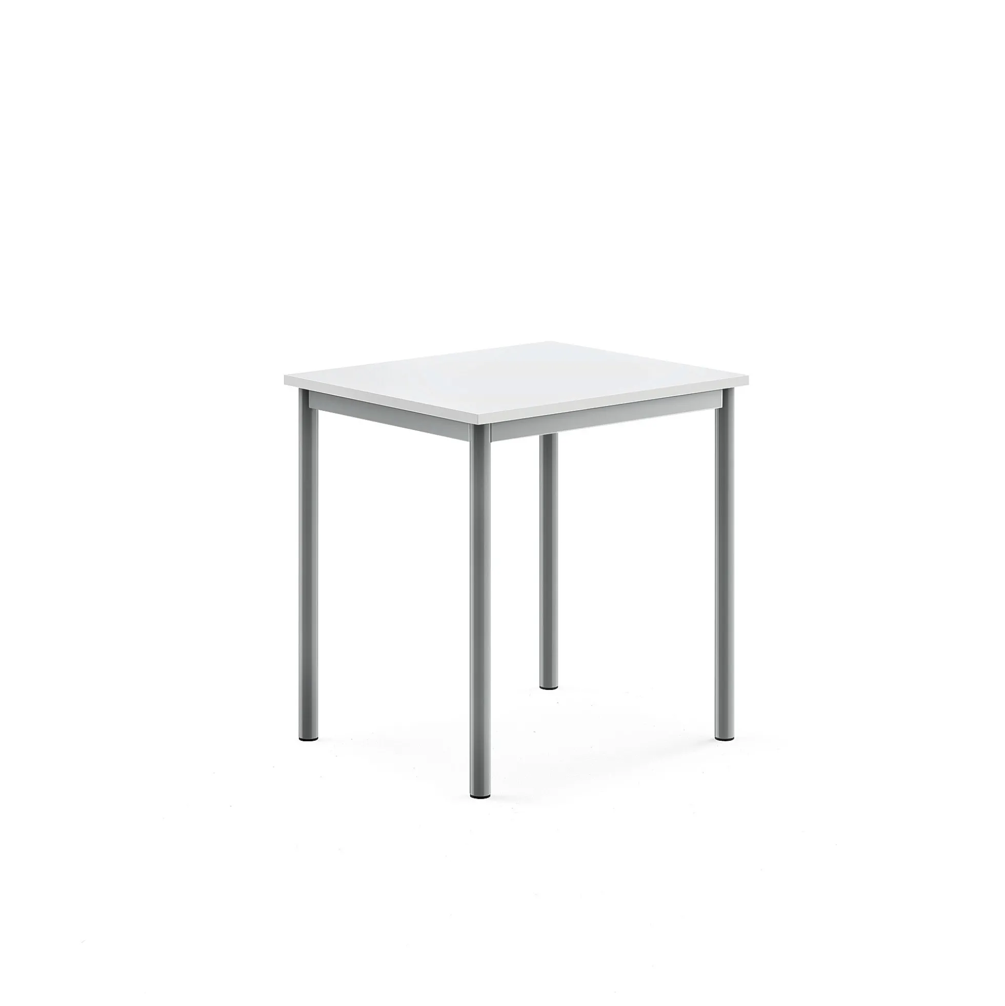 Pöytä BORÅS Korkeapainelaminaatti HPL, 700x600x720 mm, valkoinen, hopeanharmaa