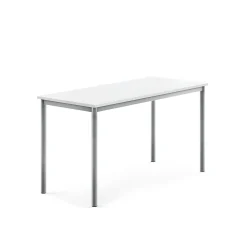 Pöytä BORÅS Korkeapainelaminaatti HPL, 1400x600x720 mm, valkoinen, hopeanharmaa