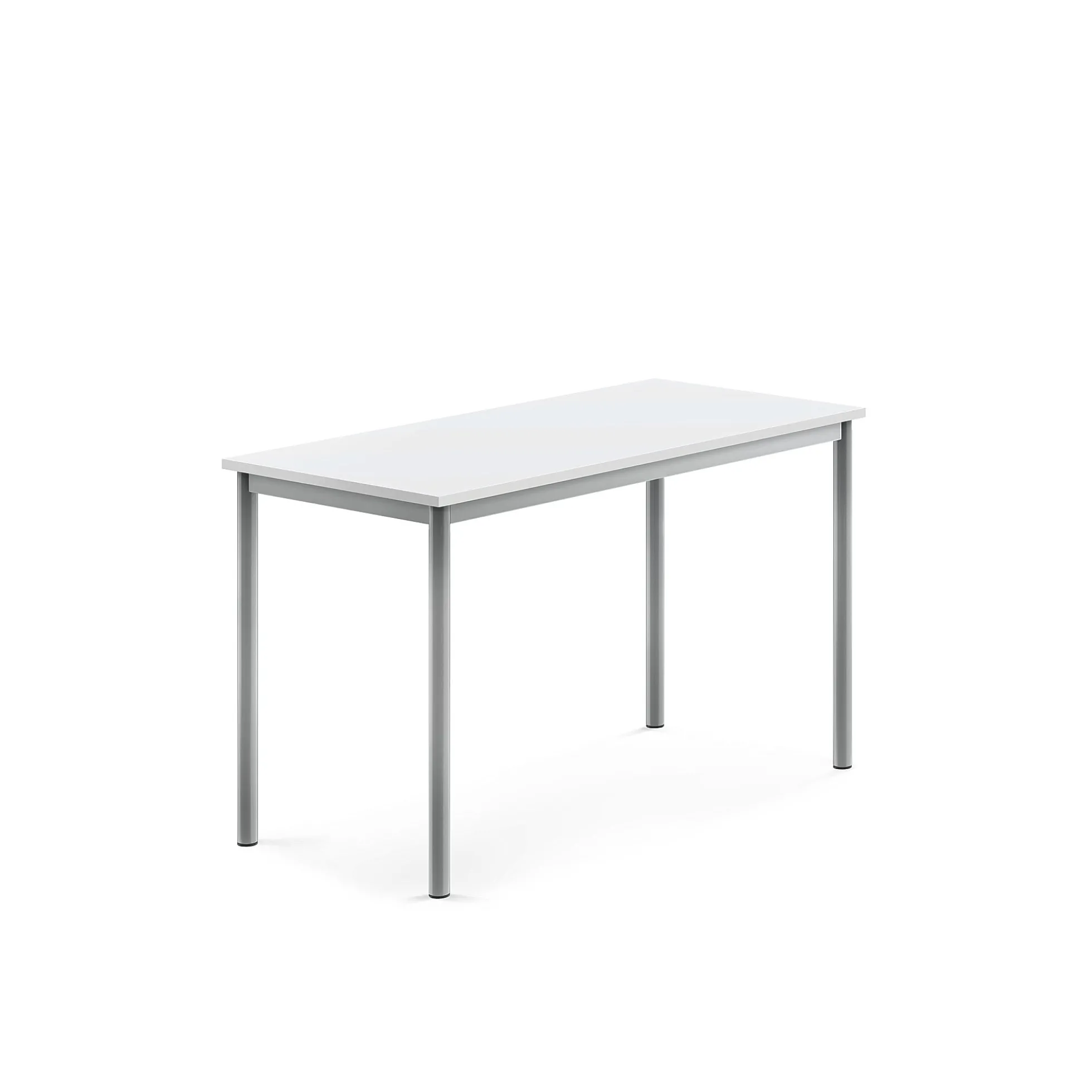 Pöytä BORÅS Korkeapainelaminaatti HPL, 1200x600x720 mm, valkoinen, hopeanharmaa
