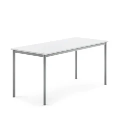 Pöytä BORÅS Korkeapainelaminaatti HPL, 1600x700x720 mm, valkoinen, hopeanharmaa