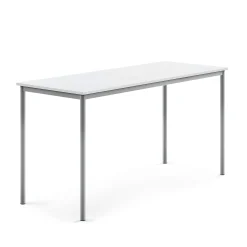 Pöytä BORÅS Korkeapainelaminaatti HPL, 1800x700x900 mm, valkoinen, hopeanharmaa