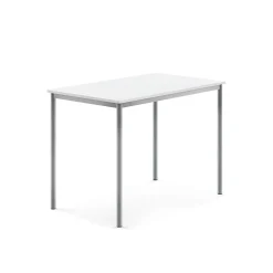 Pöytä BORÅS Korkeapainelaminaatti HPL, 1200x800x900 mm, valkoinen, hopeanharmaa