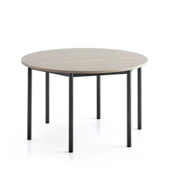 Pöytä BORÅS PLUS Ø1200x720 mm, saarnilaminaatti, antrasiitinharmaa