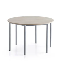 Pöytä BORÅS PLUS Ø1200x760 mm, saarnilaminaatti, hopeanharmaa