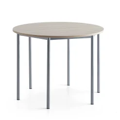 Pöytä BORÅS PLUS Ø1200x900 mm, saarnilaminaatti, hopeanharmaa