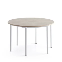 Pöytä BORÅS PLUS Ø1200x720 mm, saarnilaminaatti, valkoinen
