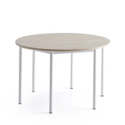 Pöytä BORÅS PLUS Ø1200x760 mm, saarnilaminaatti, valkoinen