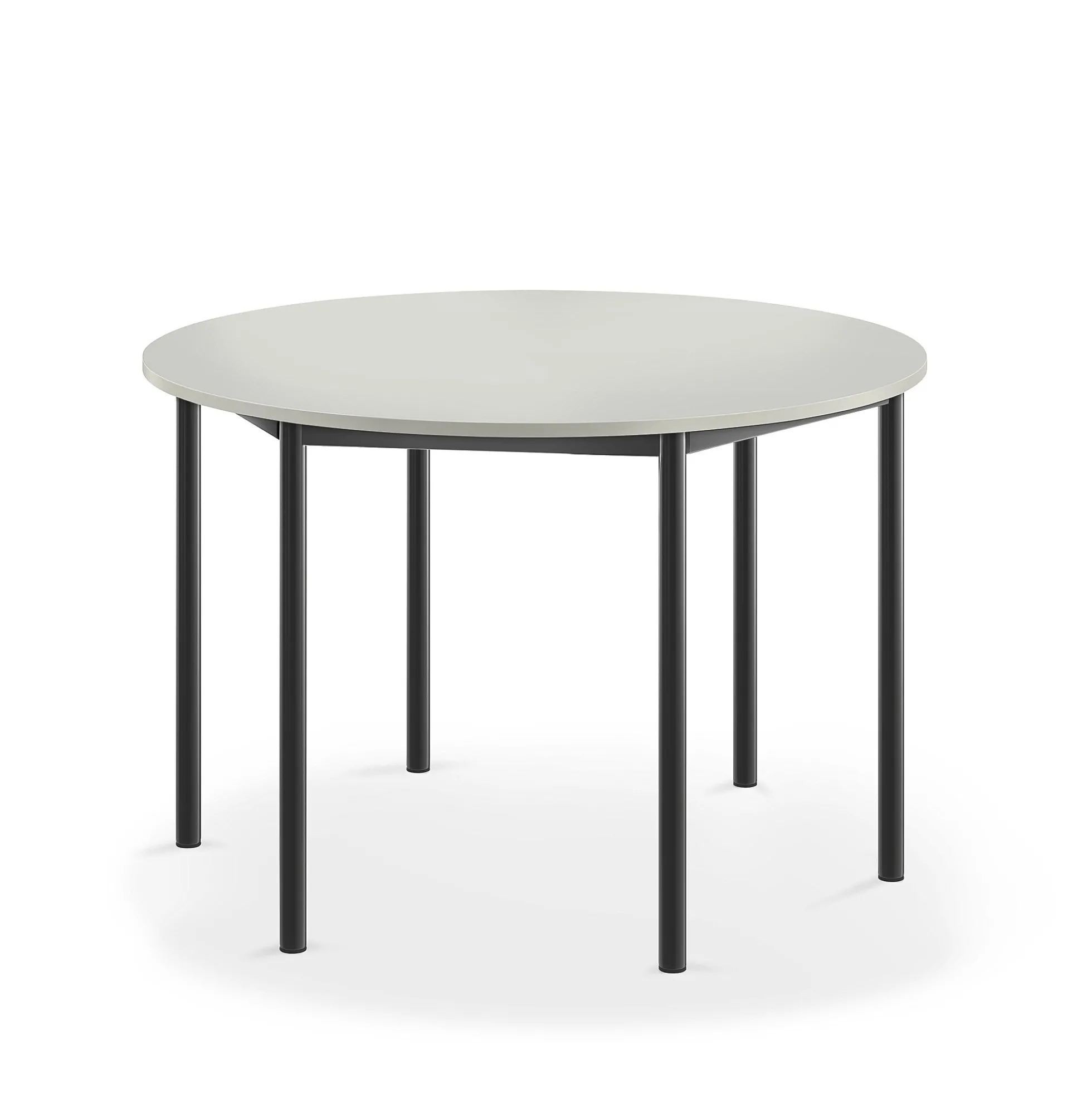 Pöytä BORÅS Pyöreä, Ø 1200x760 mm, harmaa laminaatti, antrasiitinharmaa