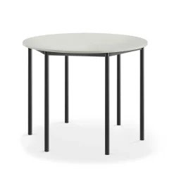 Pöytä BORÅS Pyöreä, Ø 1200x900 mm, harmaa laminaatti, antrasiitinharmaa