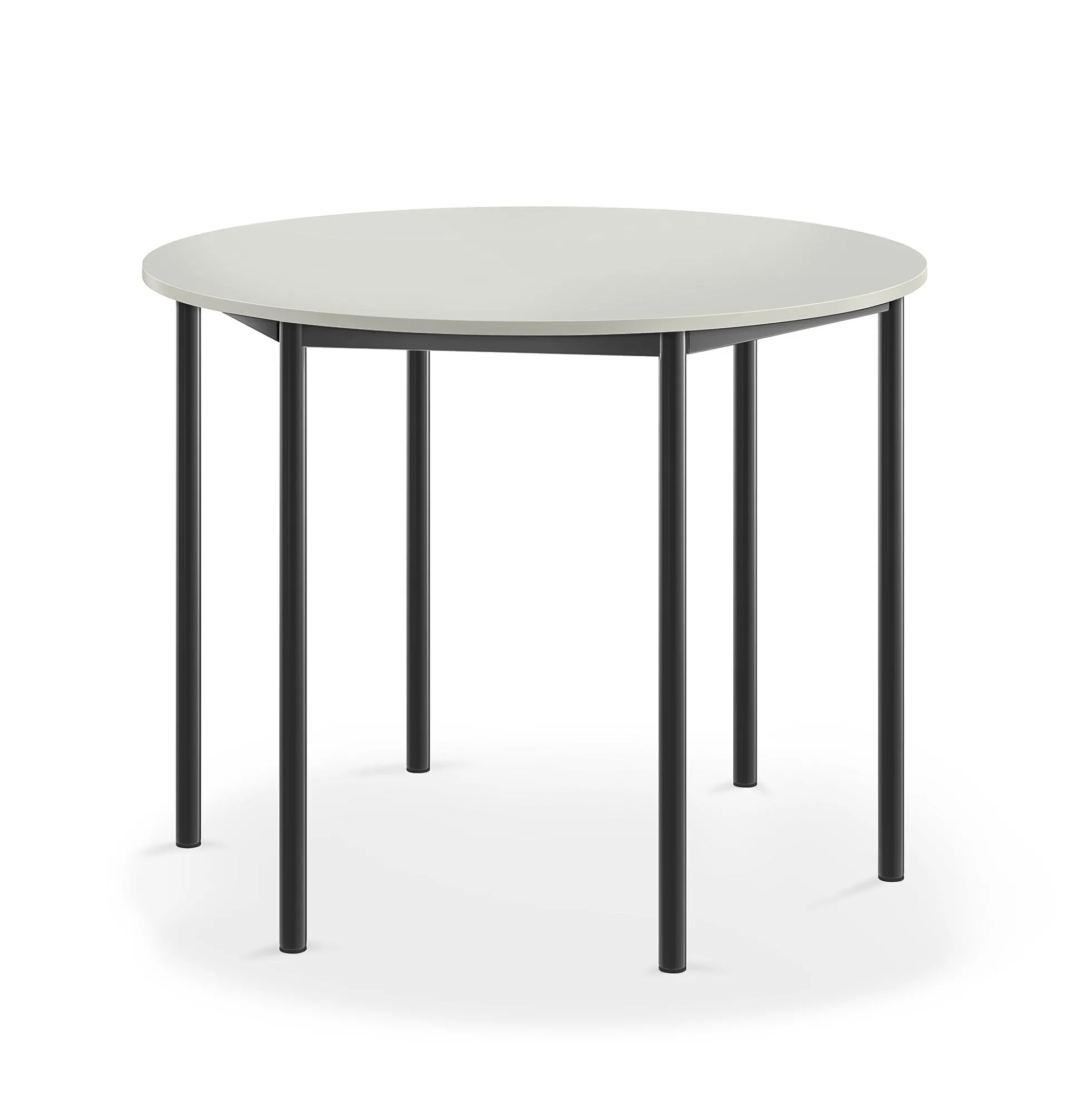 Pöytä BORÅS Pyöreä, Ø 1200x900 mm, harmaa laminaatti, antrasiitinharmaa