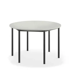 Pöytä BORÅS Pyöreä, Ø 1200x720 mm, harmaa laminaatti, antrasiitinharmaa