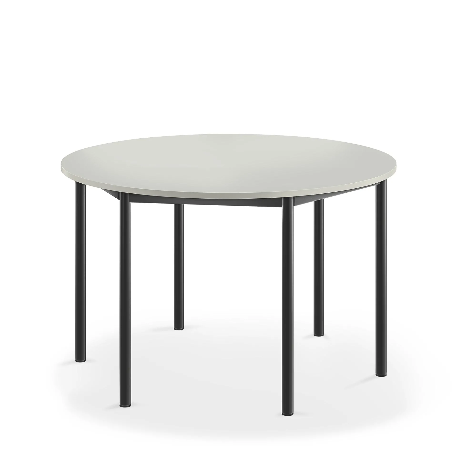 Pöytä BORÅS Pyöreä, Ø 1200x720 mm, harmaa laminaatti, antrasiitinharmaa