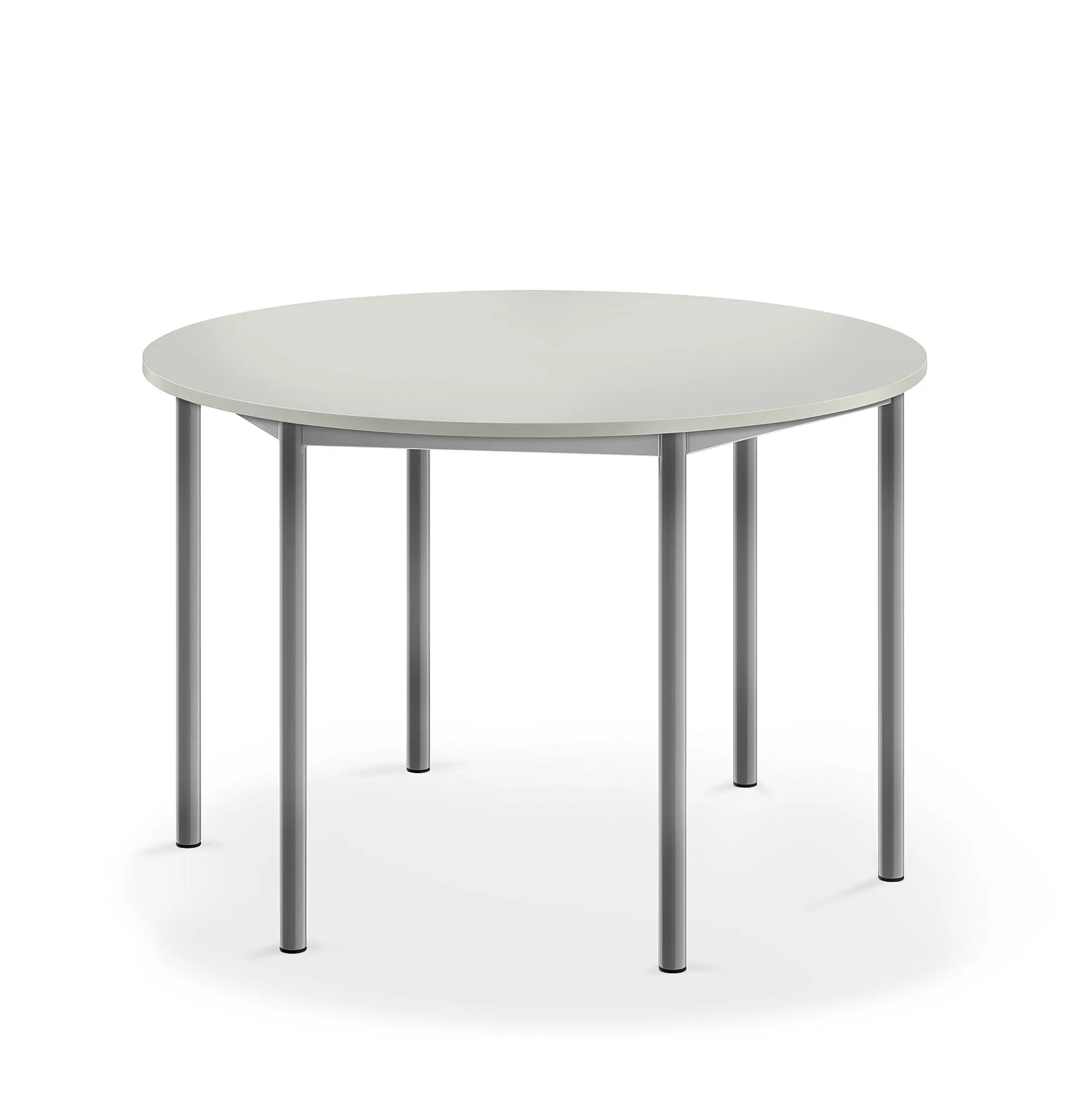 Pöytä BORÅS Pyöreä, Ø1200x760 mm, harmaa laminaatti, hopeanharmaa