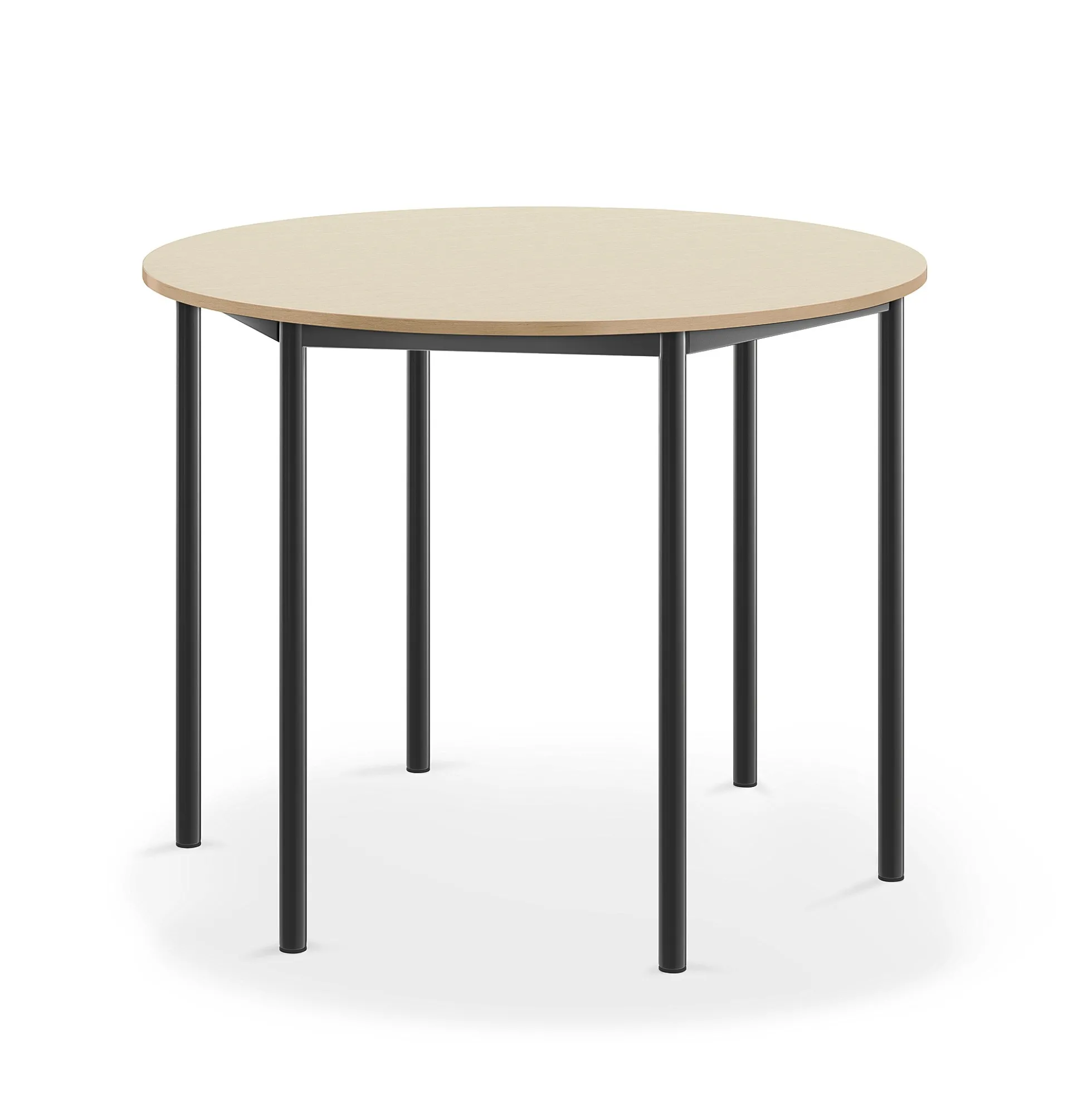 Pöytä BORÅS Pyöreä, Ø 1200x900 mm, koivulaminaatti, antrasiitinharmaa