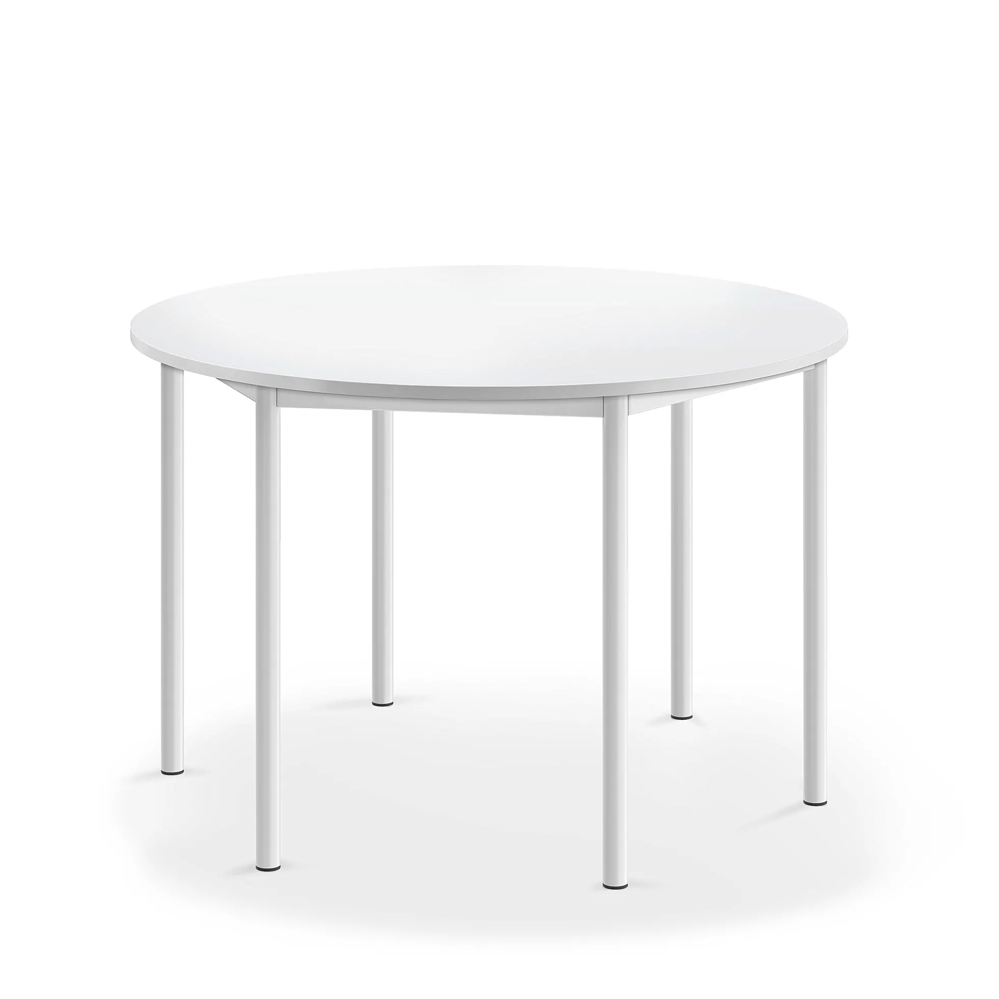 Pöytä BORÅS Pyöreä, Ø1200x760 mm, valkoinen laminaatti, valkoinen