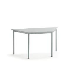 Pöytä BORÅS TRAPETS 1400x700x720 mm, harmaa laminaatti, hopeanharmaa