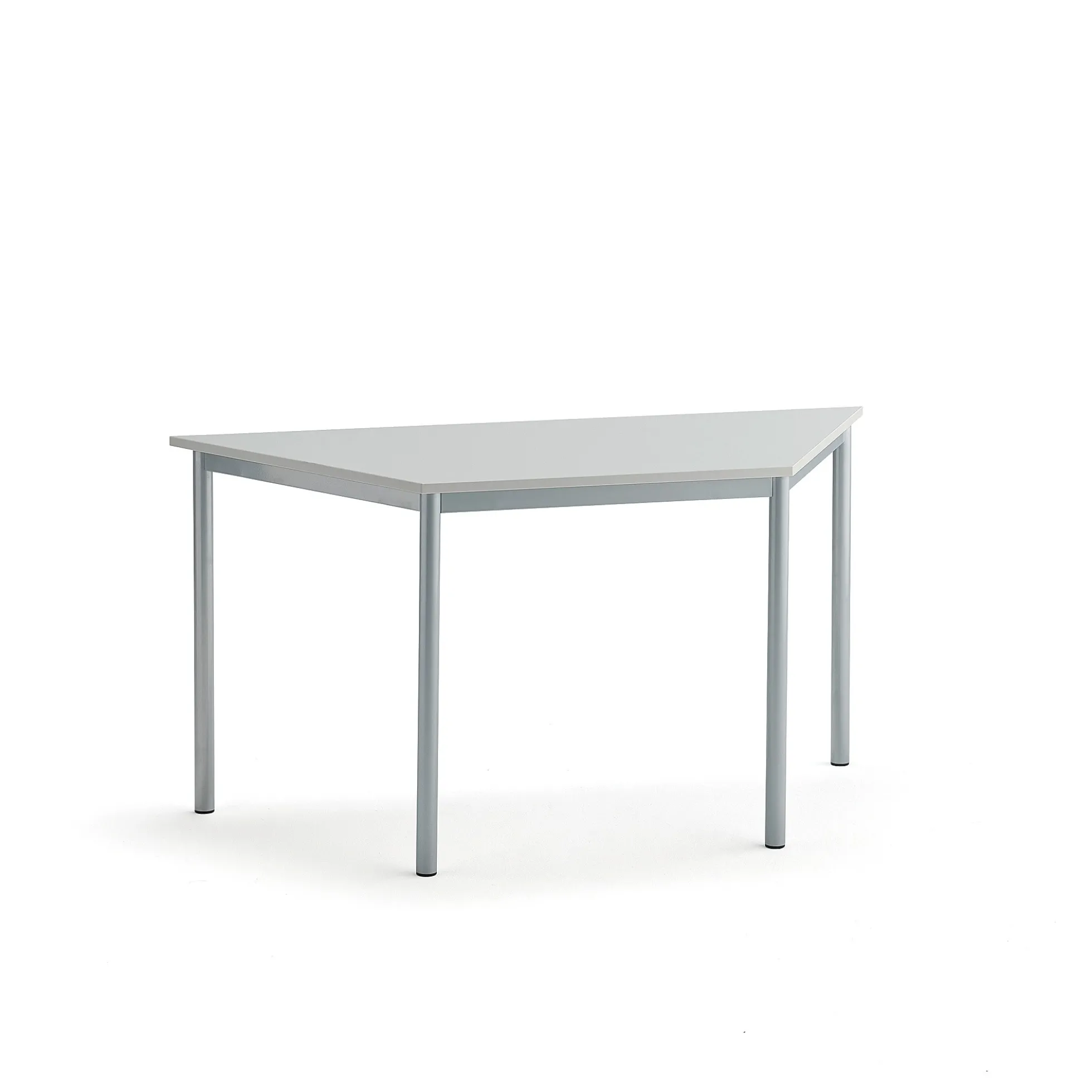 Pöytä BORÅS TRAPETS 1400x700x720 mm, harmaa laminaatti, hopeanharmaa