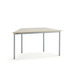Pöytä BORÅS TRAPETS 1200x600x720 mm, harmaa laminaatti, hopeanharmaa