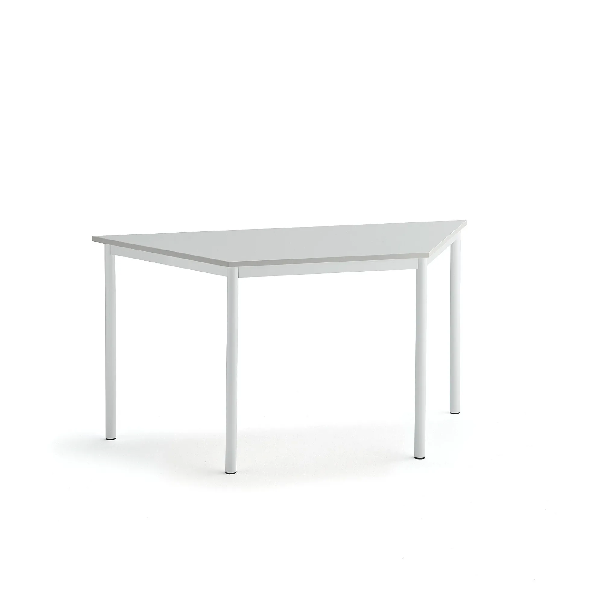 Pöytä BORÅS TRAPETS 1200x600x720 mm, harmaa laminaatti, valkoinen