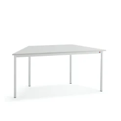 Pöytä BORÅS TRAPETS 1600x800x720 mm, harmaa laminaatti, valkoinen