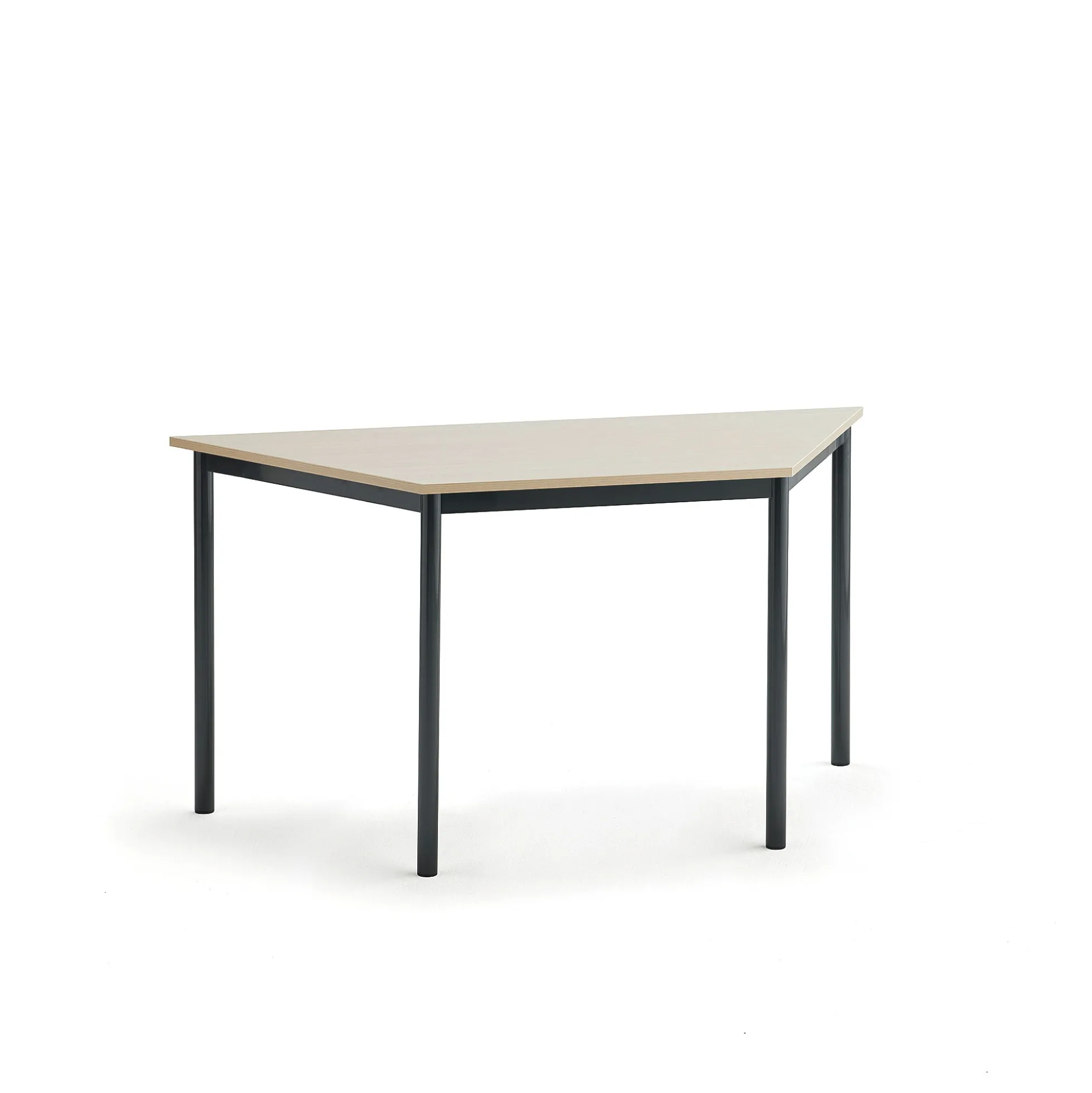 Pöytä BORÅS TRAPETS 1400x700x720 mm, koivulaminaatti, antrasiitinharmaa