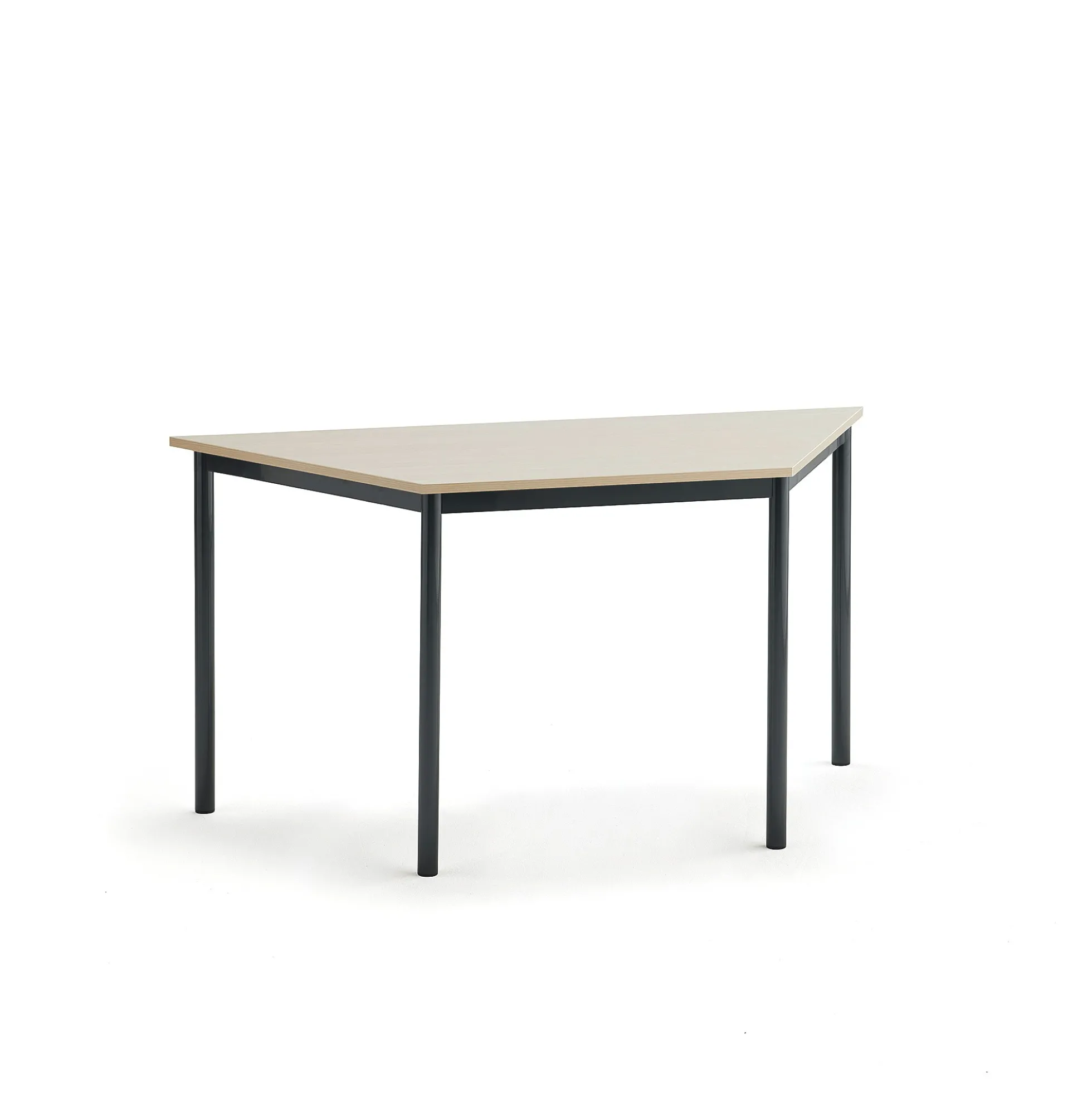 Pöytä BORÅS TRAPETS 1200x600x720 mm, koivulaminaatti, antrasiitinharmaa