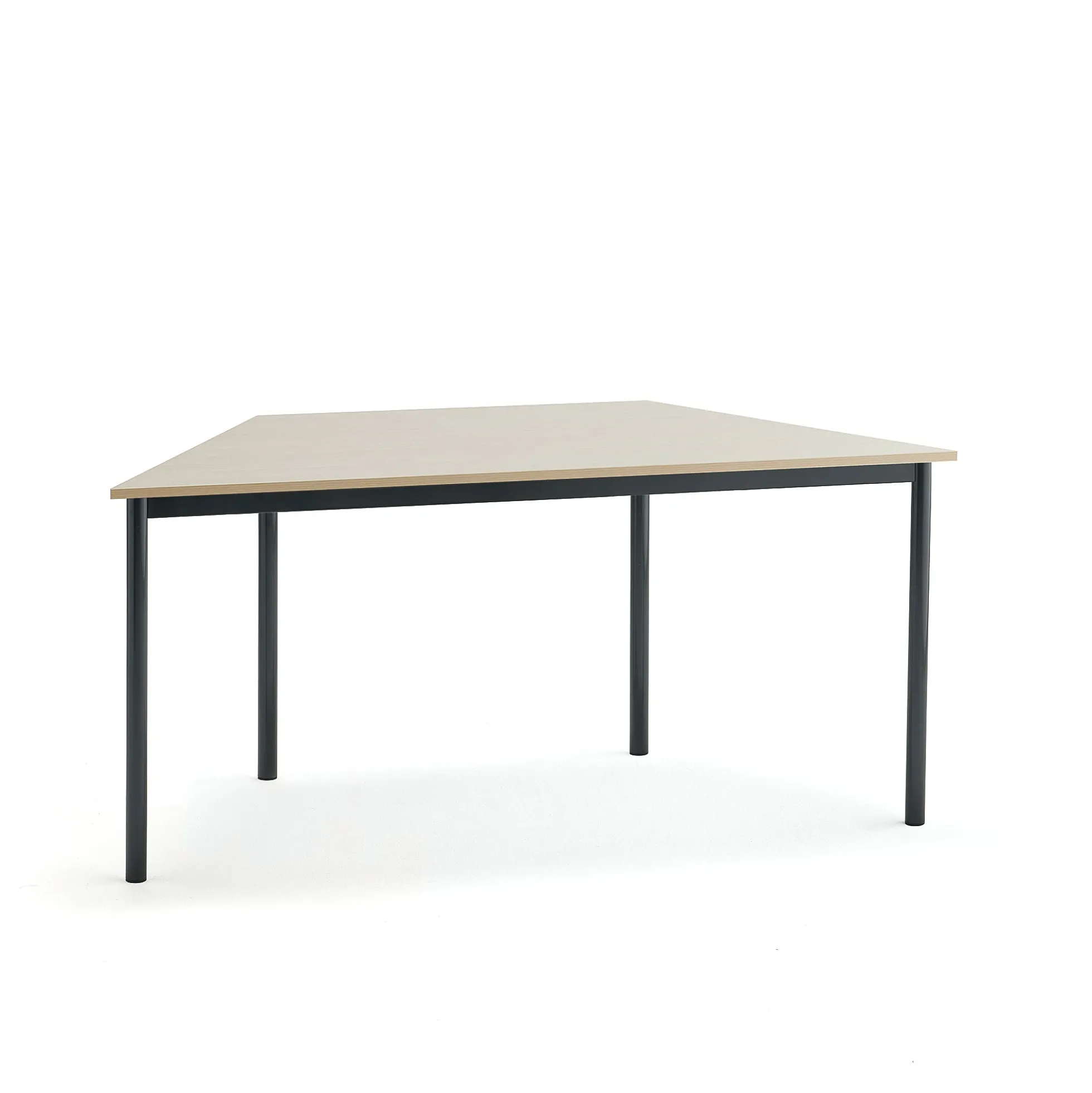 Pöytä BORÅS TRAPETS 1600x800x720 mm, koivulaminaatti, antrasiitinharmaa