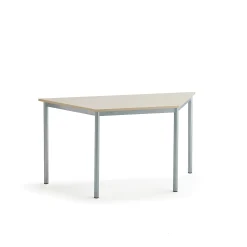 Pöytä BORÅS TRAPETS 1200x600x720 mm, koivulaminaatti, hopeanharmaa
