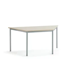 Pöytä BORÅS TRAPETS 1600x800x720 mm, koivulaminaatti, hopeanharmaa