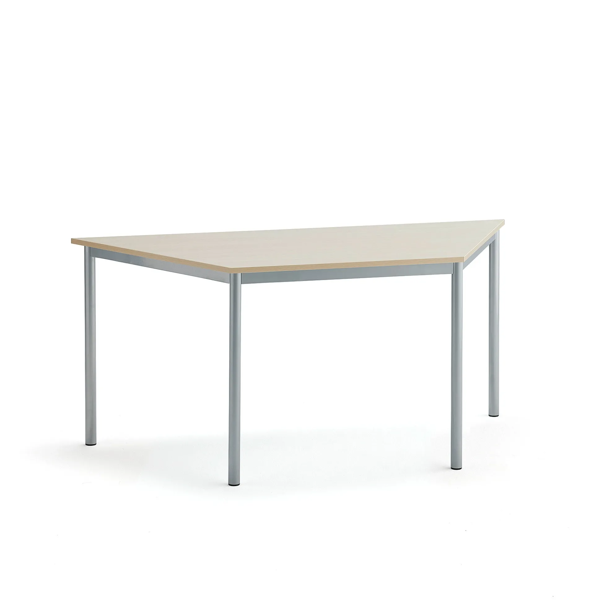 Pöytä BORÅS TRAPETS 1600x800x720 mm, koivulaminaatti, hopeanharmaa