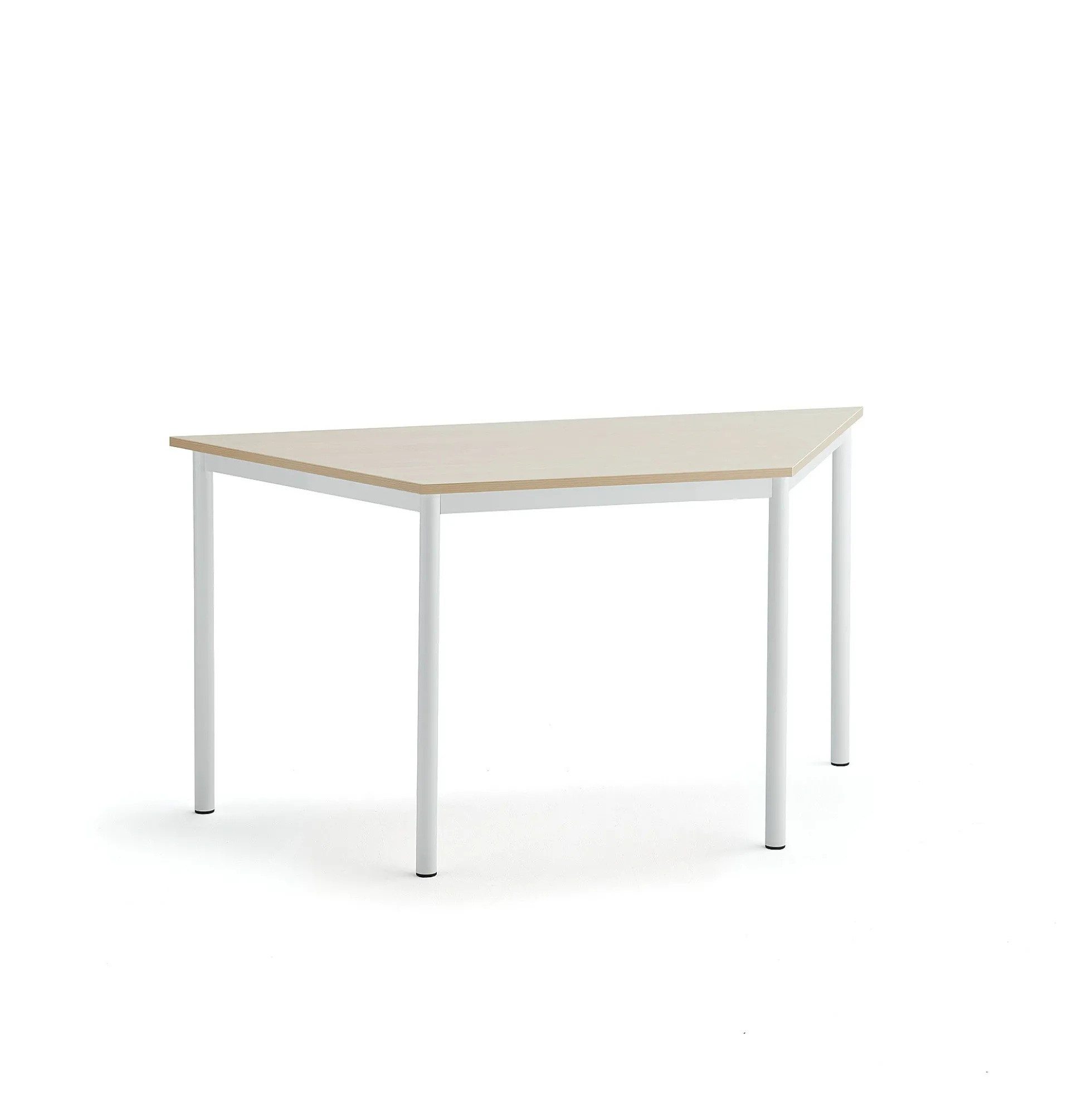 Pöytä BORÅS TRAPETS 1400x700x720 mm, koivulaminaatti, valkoinen