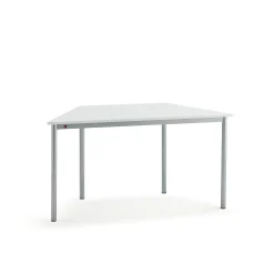 Pöytä BORÅS TRAPETS 1400x700x720 mm, valkoinen laminaatti, antrasiitinharmaa