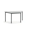 Pöytä BORÅS TRAPETS 1400x700x720 mm, valkoinen laminaatti, antrasiitinharmaa